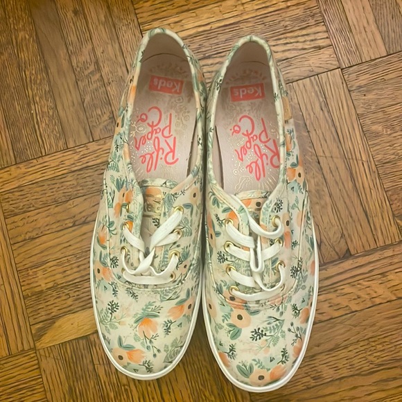 Keds x Rifle Paper Co sneakers 7M, light wear - Picture 1 of 4